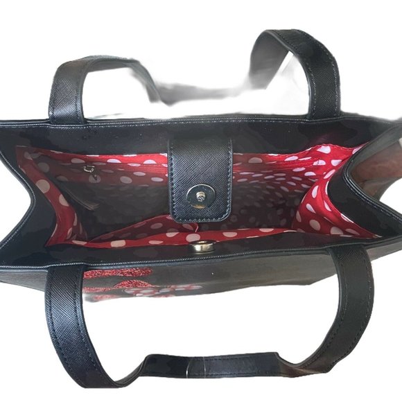 COPY - Disney Parks Exclusive Minnie Mouse black sequin Bow autograph purse tot… - Picture 8 of 12